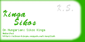 kinga sikos business card